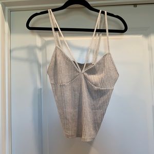 Zara cream tank top with double strap